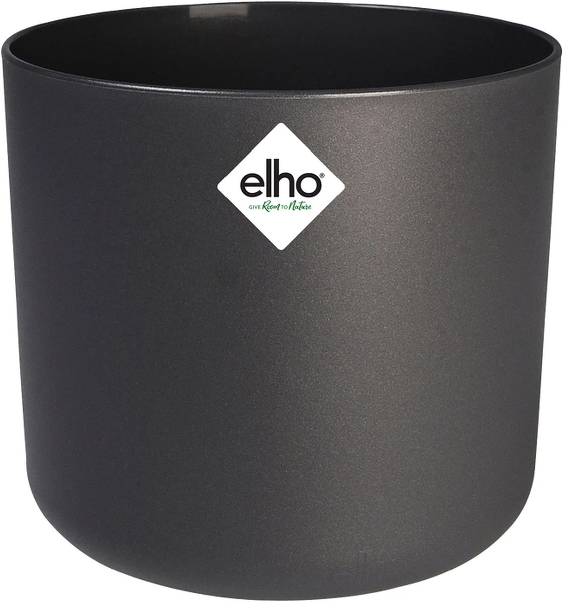 Elho B.for Soft Rond 22 - Bloempot Voor Binnen - Ø 22.3 X H 20.4 Cm - Zwart/Antraciet - Afbeelding 2