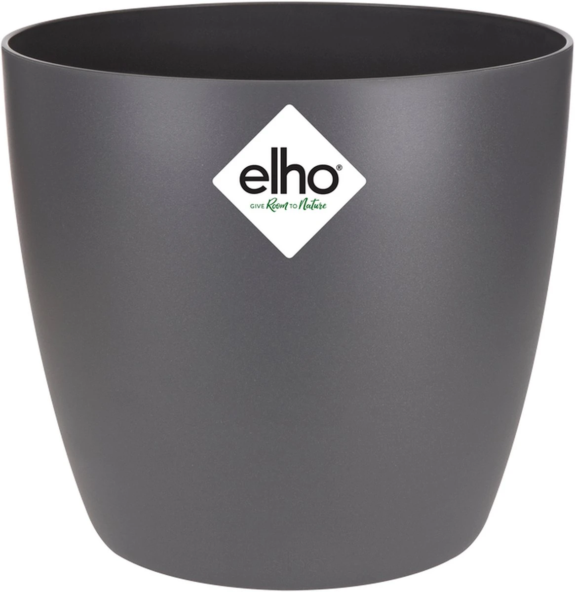 Elho Brussels Rond Mini 7 - Bloempot Voor Binnen - Ø 6.7 X H 6.0 Cm - Zwart/Antraciet - Afbeelding 2