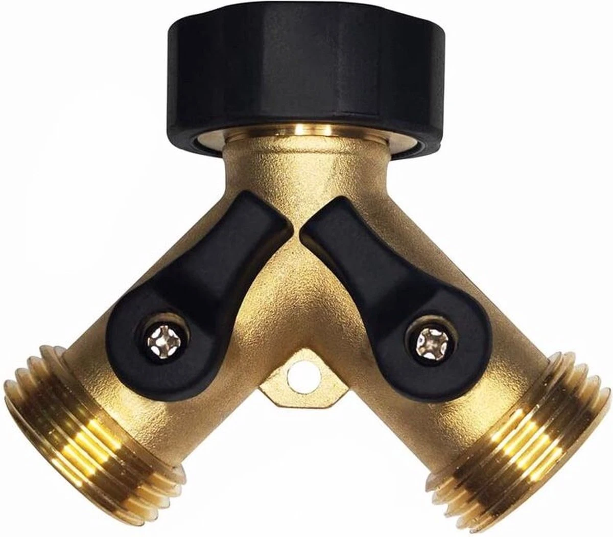 Y Stuk Kraan Splitter – Aanvoer Y Stuk Voor Wasmachine - Waterverdeler - Buitenkraan - Waterverdeler 2 Weg – Messing -