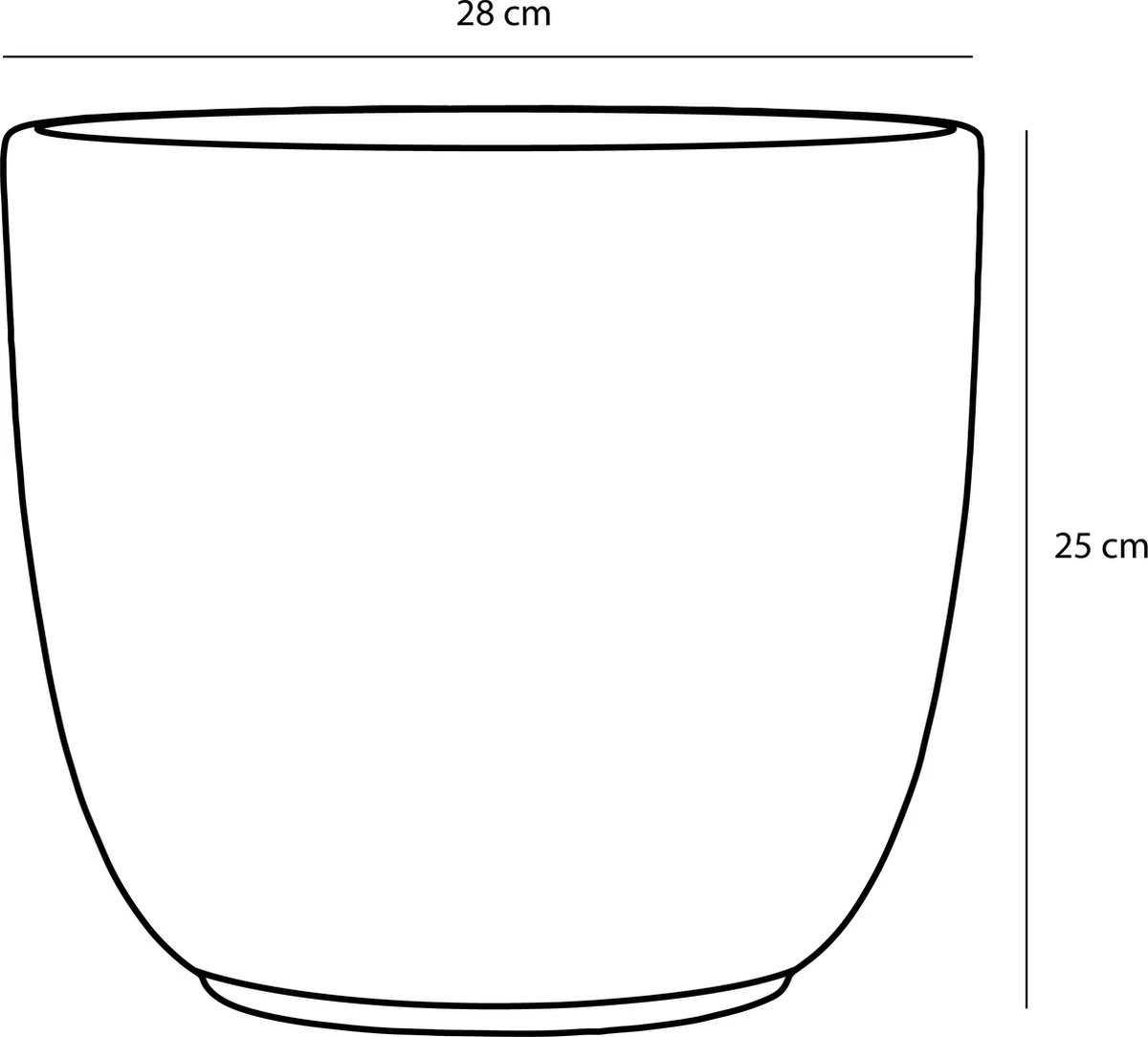 Mica Decorations Tusca Bloempot - H25 X Ø28 Cm - Mat - Zwart - Afbeelding 3
