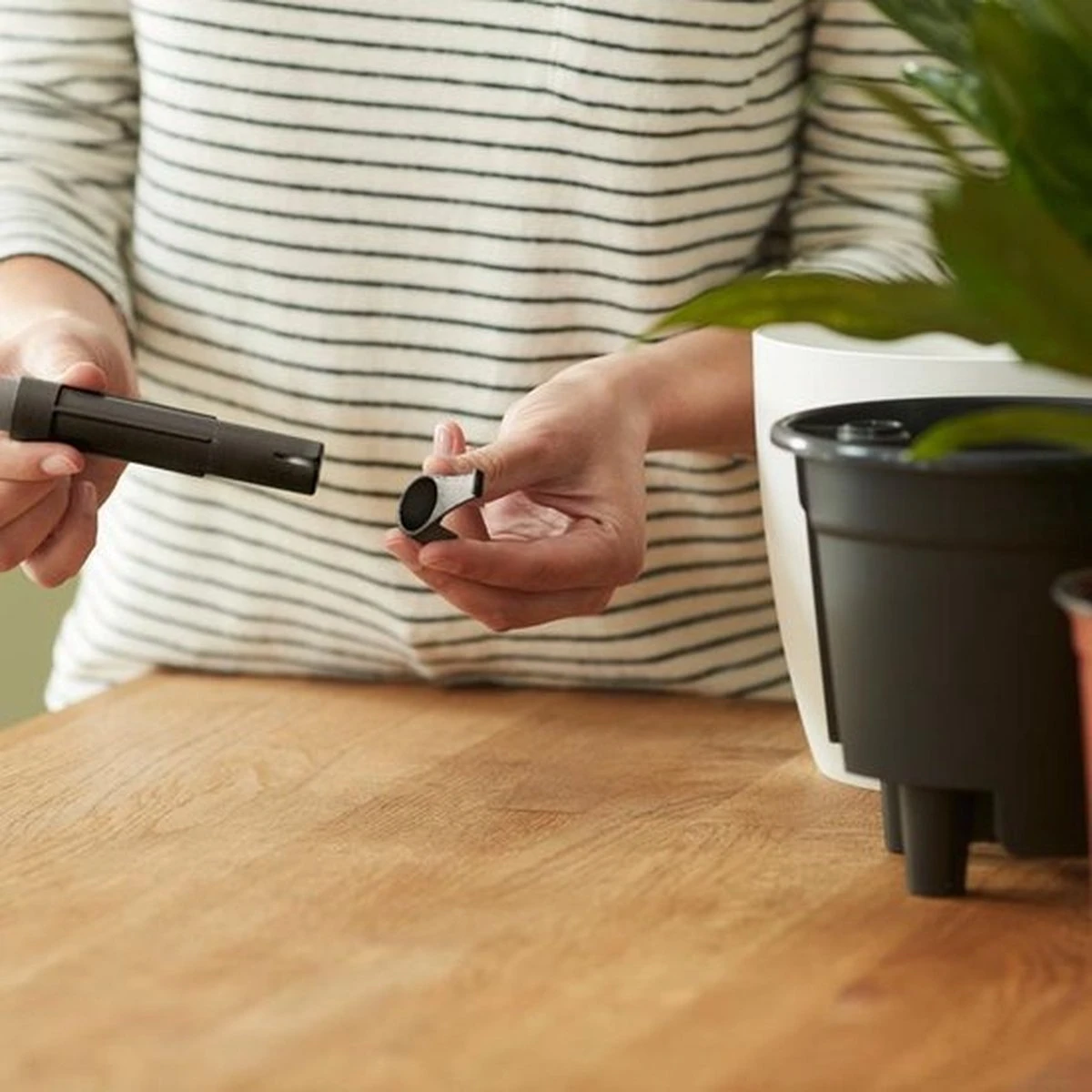 Elho Self-watering Insert 33 - Accessoires Voor Binnenaccessoires - Ø 33.3 X H 30.7 Cm - Zwart/Living Black - Afbeelding 4