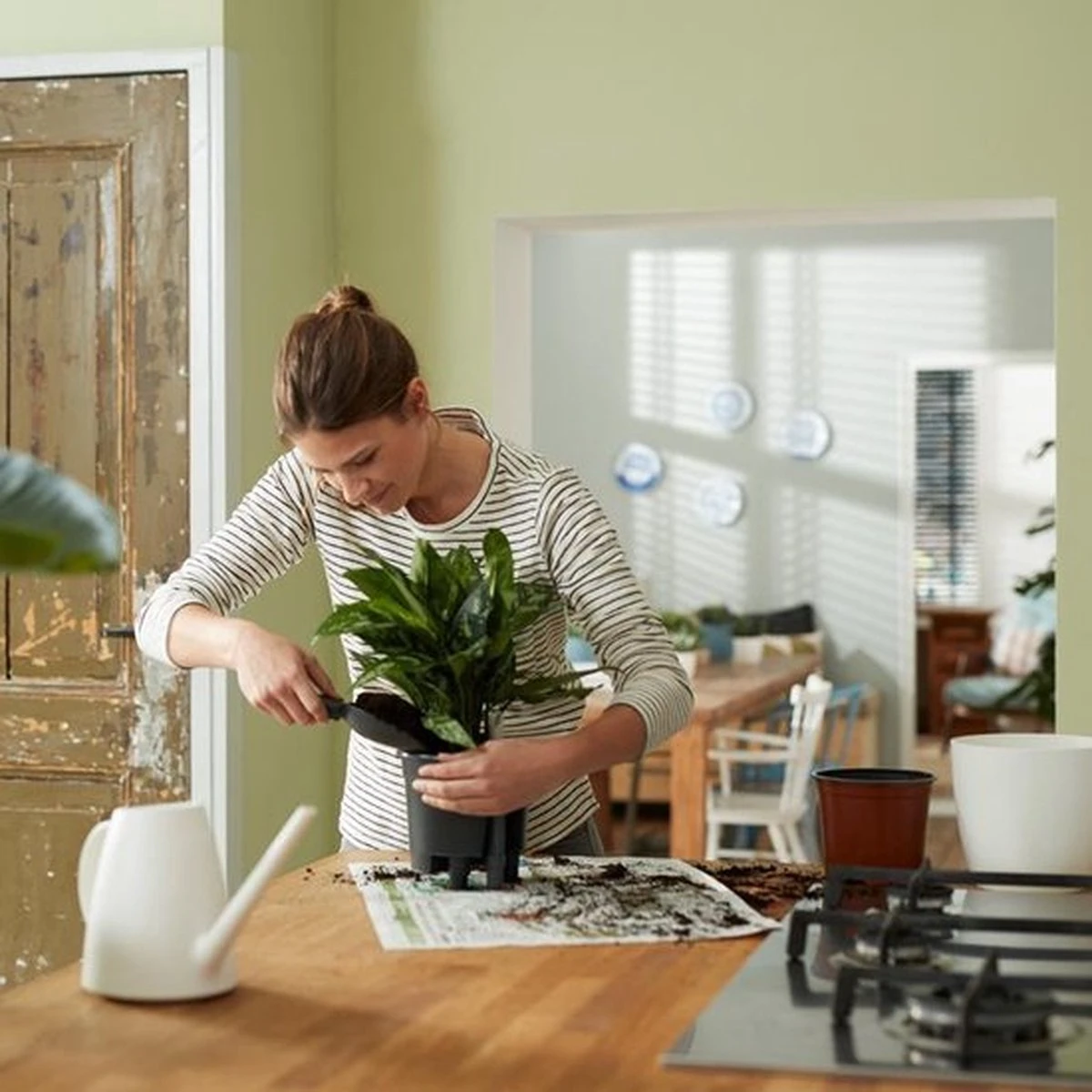 Elho Self-watering Insert 33 - Accessoires Voor Binnenaccessoires - Ø 33.3 X H 30.7 Cm - Zwart/Living Black - Afbeelding 5