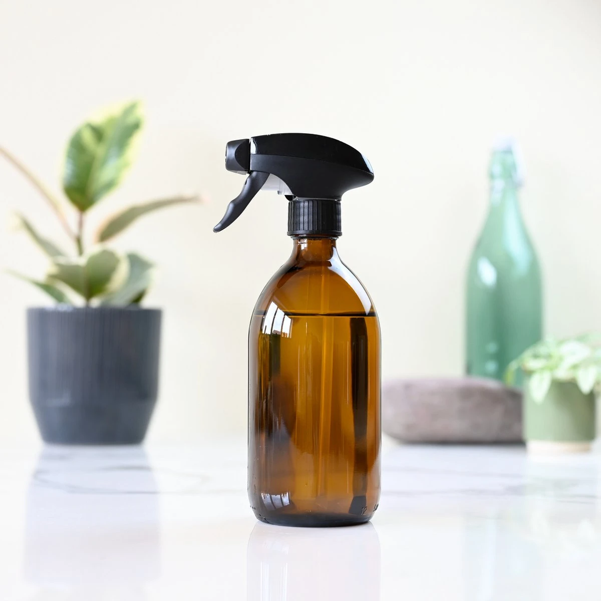 Groeikruid® Plantenspuit | 500 Ml Amber Glas | Met Zwarte Spraykop | Plantensproeier Binnen | Waterverstuiver | Verstuiver | Waterspuit - Afbeelding 4