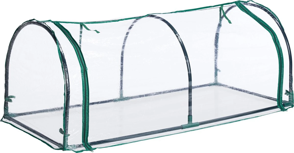 Relaxdays Kweekkas Tunnel Met Raam - Kleine Tuinkas - Ronde Broeikas - Kunststof Hobbykas - Afbeelding 8