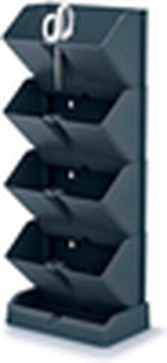 Prosperplast Verticale Kruidentuin Kunststof - Staand/hangend - Modulair - Antraciet Grijs - L 20 X B 11 X H 48 Cm - Incl. Kruidenschaar - Afbeelding 10