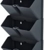 Prosperplast Verticale Kruidentuin Kunststof - Staand/hangend - Modulair - Antraciet Grijs - L 20 X B 11 X H 48 Cm - Incl. Kruidenschaar