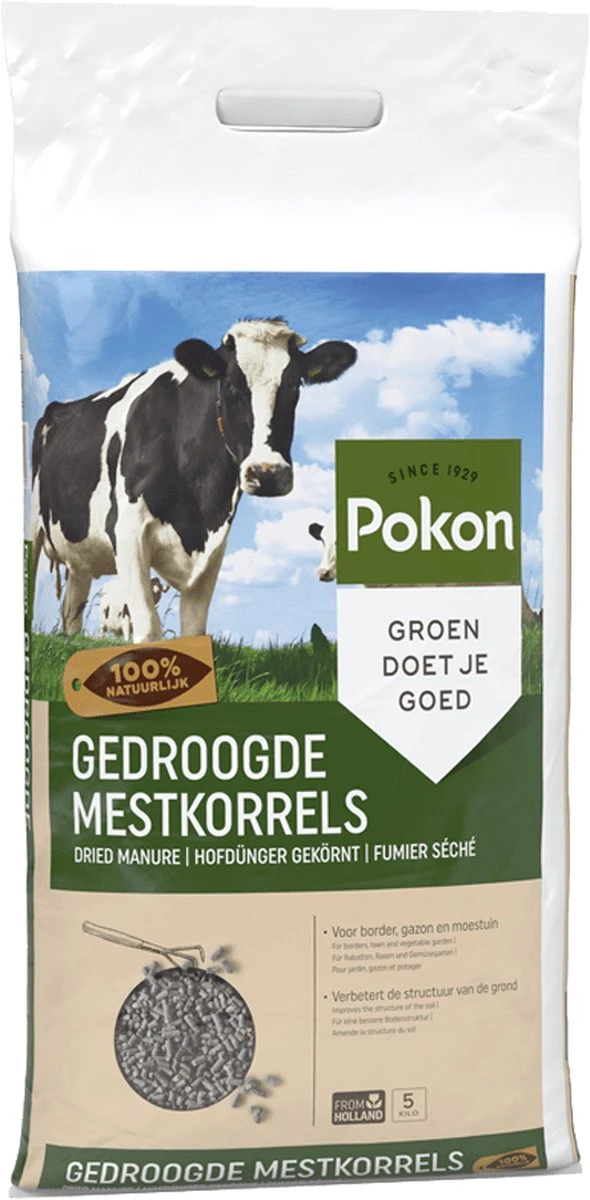 Pokon Gedroogde Mestkorrel - 5kg - Meststof - Geschikt Voor 10m2 Tot 40m2 - Afbeelding 5