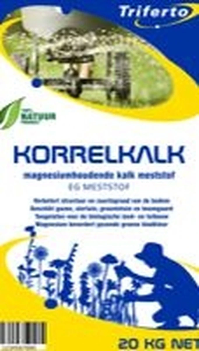 Triferto Korrelkalk (Dologran) | Tuinkalk15% MgO 20kg | Kalk Voor Gazon En Tuin - Afbeelding 2