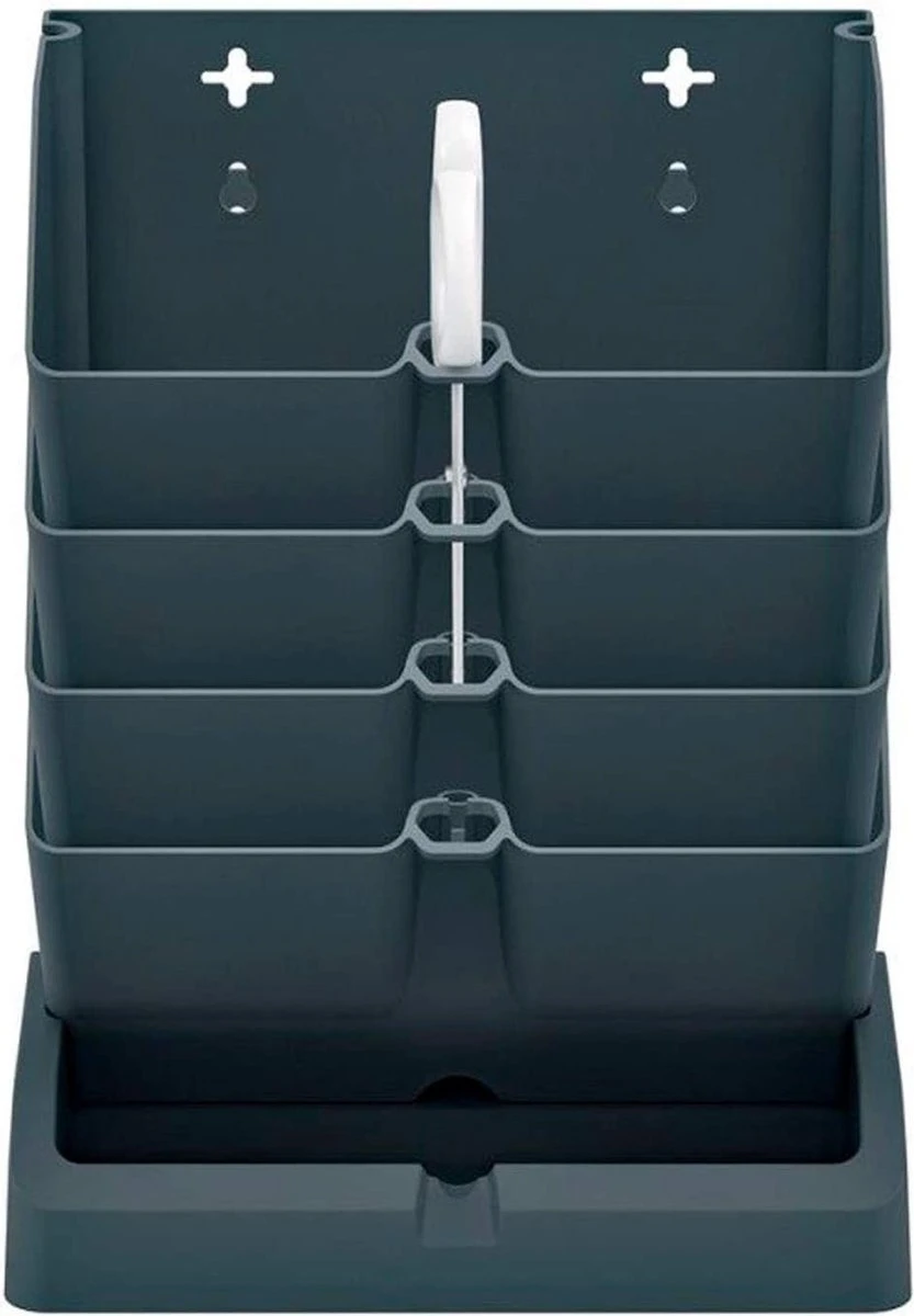 Prosperplast Verticale Kruidentuin Kunststof - Staand/hangend - Modulair - Antraciet Grijs - L 20 X B 11 X H 48 Cm - Incl. Kruidenschaar - Afbeelding 5